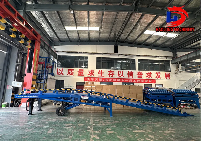 Two-section foldable mobile boarding ramp