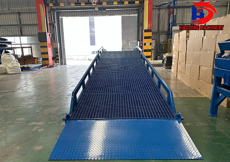 Two-section foldable mobile boarding ramp