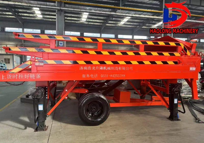 Three-section foldable mobile boarding ramp