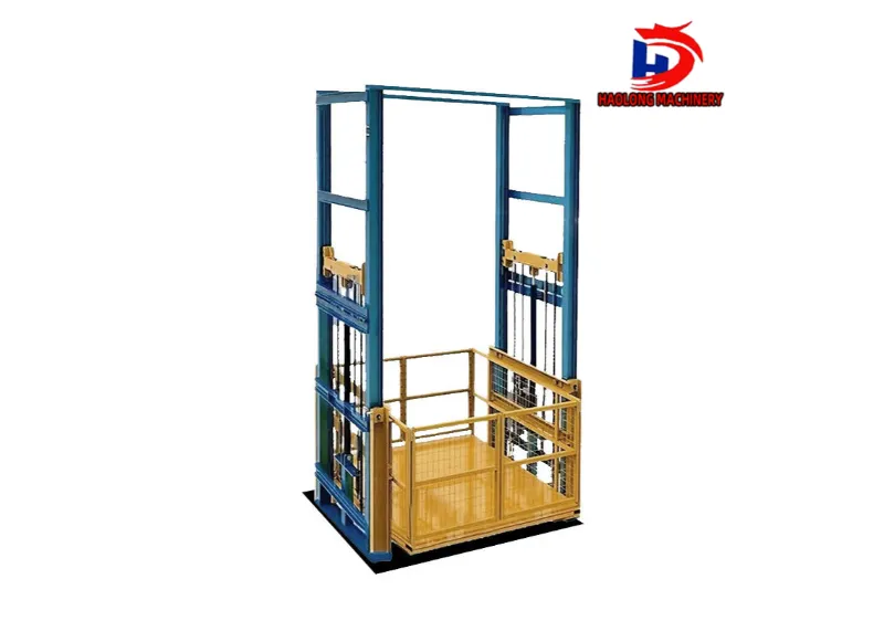 Rail-type freight elevator