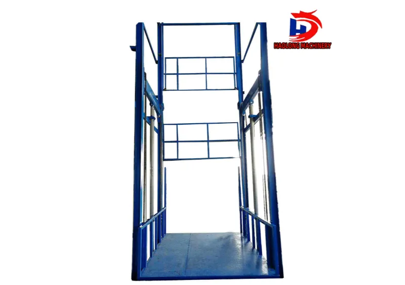 Rail-type freight elevator