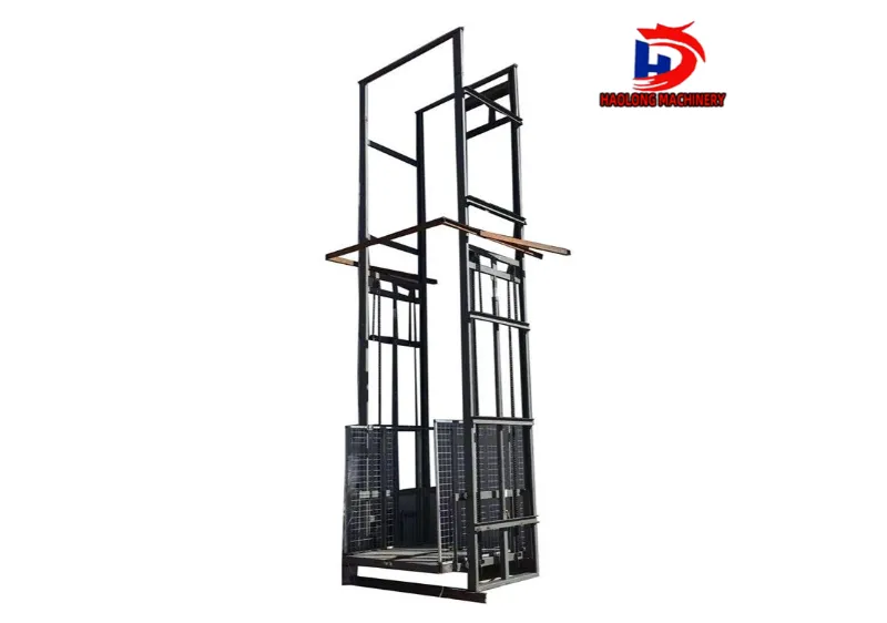 Rail-type freight elevator