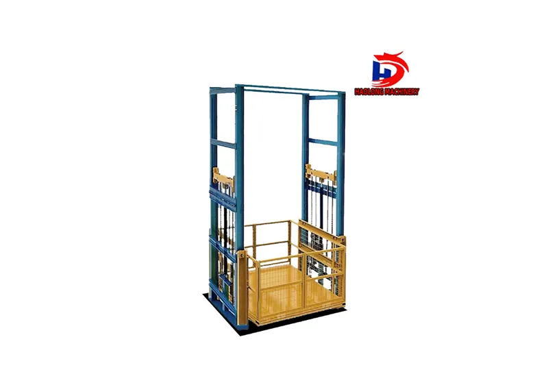 Rail-type freight elevator