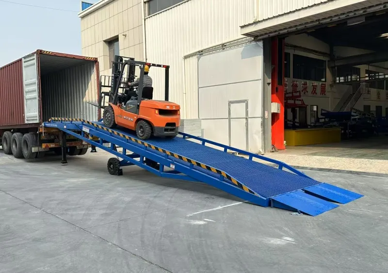 10 ton movable loading dock forklift ramp design ramp yard exporters