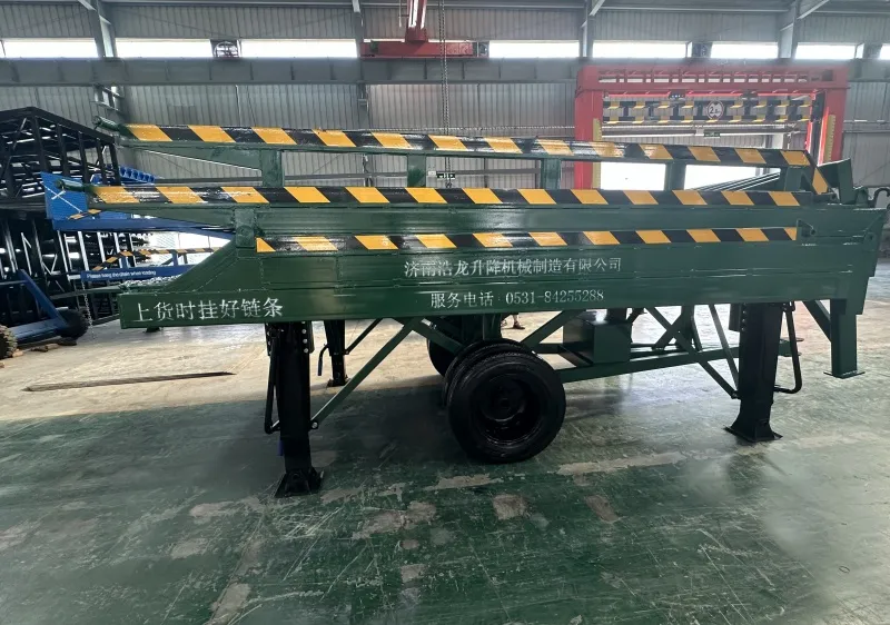 Three-section foldable container ramp for forklift forklift ramp for container manufacturer