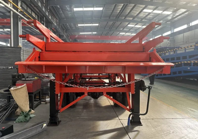 Three-section foldable truck loading dock dock to ground ramp factory