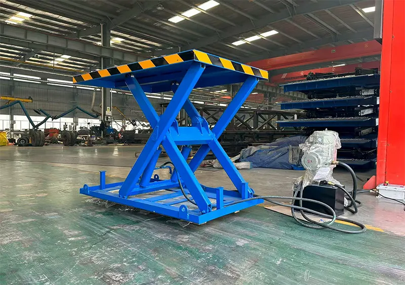 fixed scissors lifting platform scissor lift on ground factory