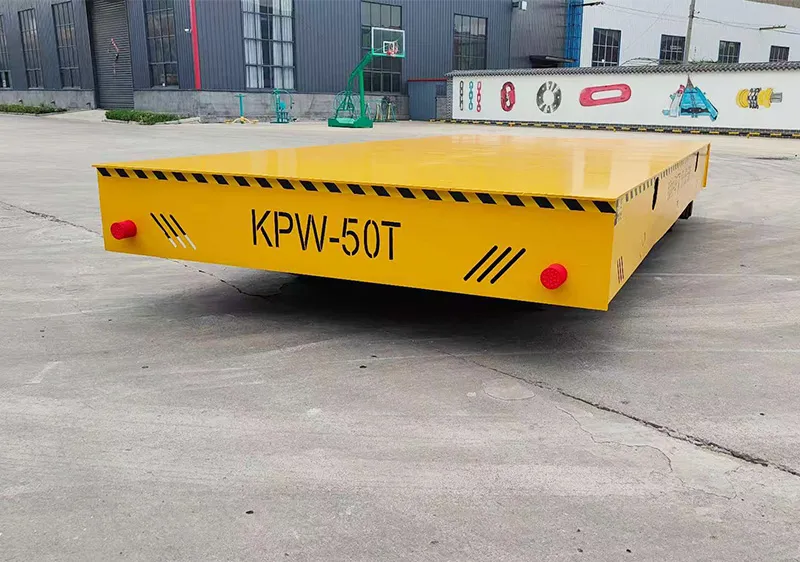 heavy duty steel wheel transfer cart battery electric flat car made in China