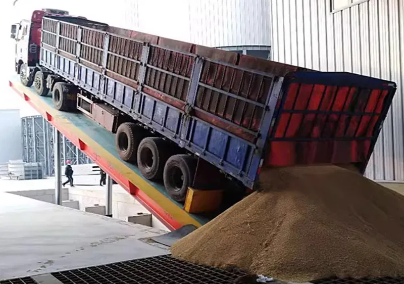 Truck unloading platform  hydraulic flap unloading platform  Hydraulic coal unloading platform