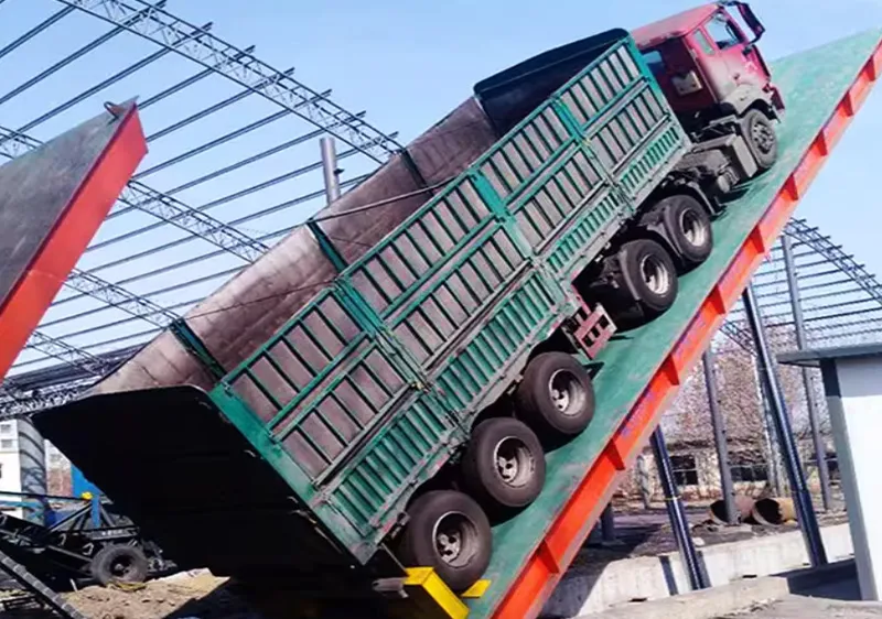 Hydraulic coal unloading platform  Hydraulic Truck Unloading & Tippling Platform